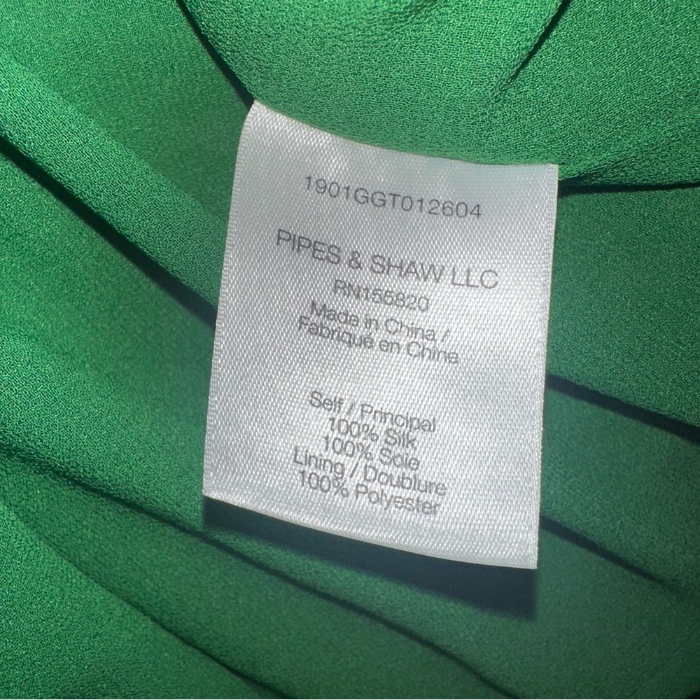Veronica Beard Sean Silk Floral Ruched Mini Dress Green Cocktail Designer Size 4 - Picture 5 of 7